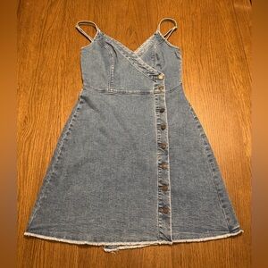 Guess Button-Front Denim Sundress with Spaghetti Straps
